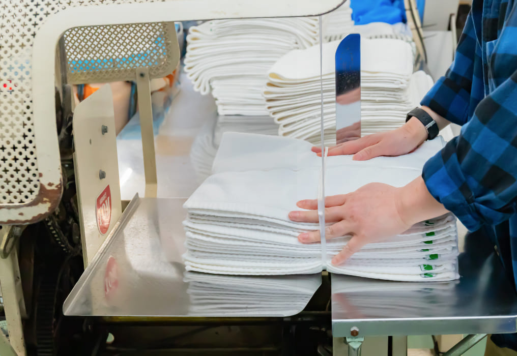 働いている様子の写真